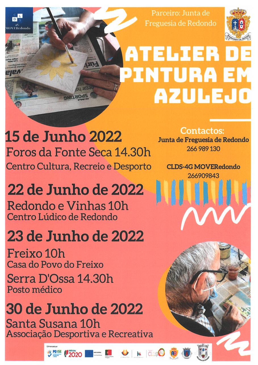 Atelier de pintura em azulejo